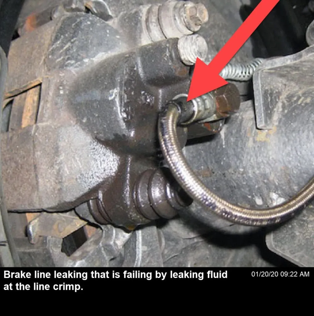 Brake hose internal damage